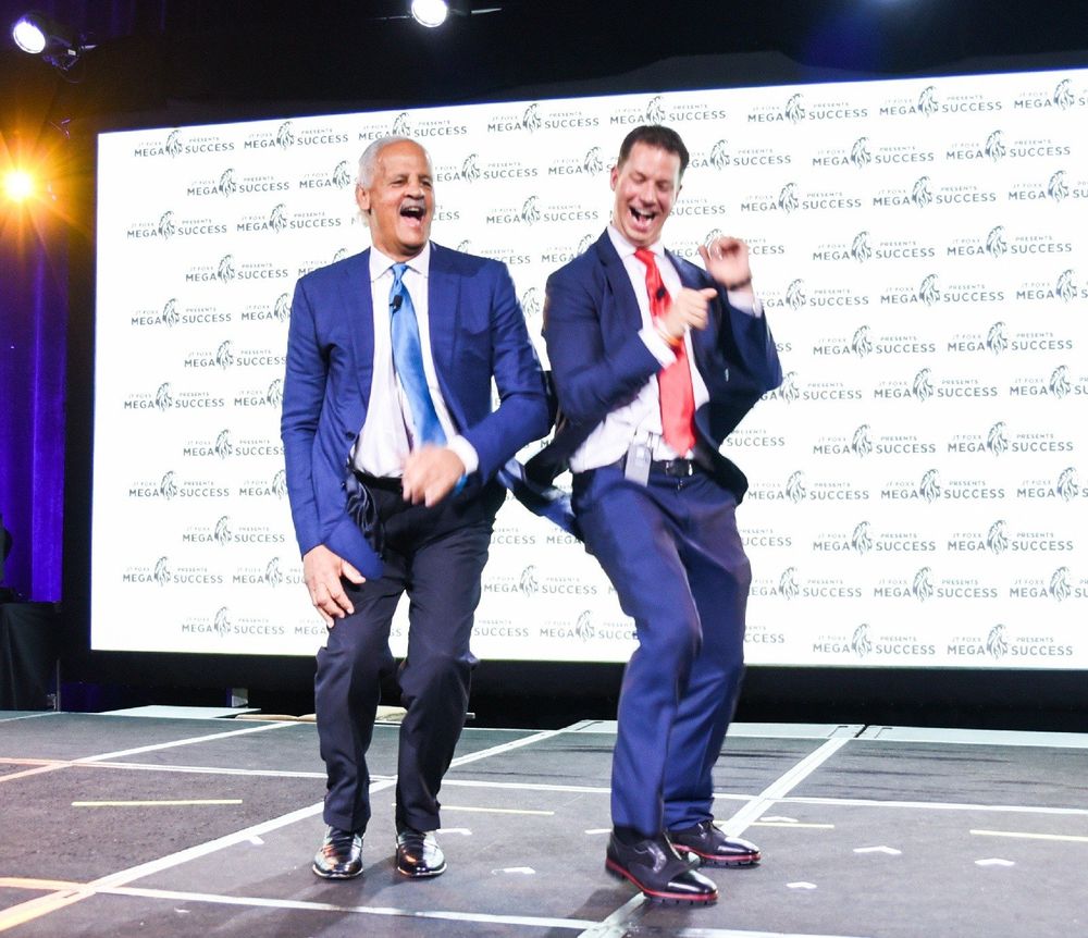 JT Foxx with Stedman Graham