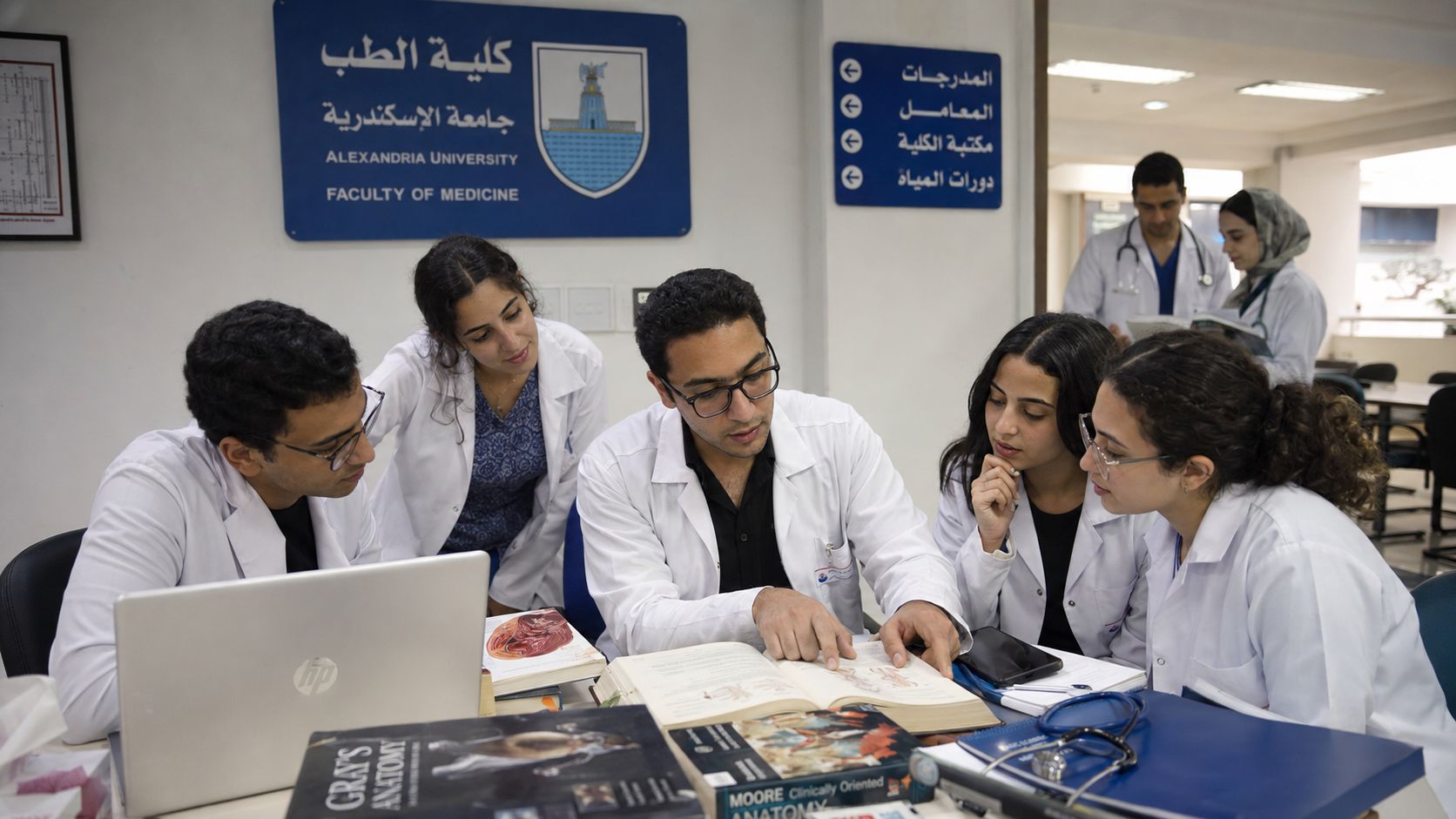 Medical students in a university teaching setting
